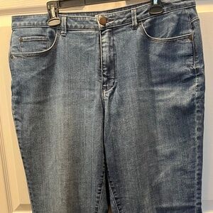 ColdwaterCreek Straight Leg 16 Long Denim Jeans